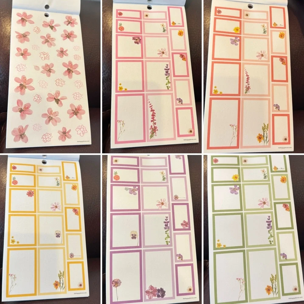 Sophisticated Florals & Pressed Florals Sticker Books by the Happy Planner